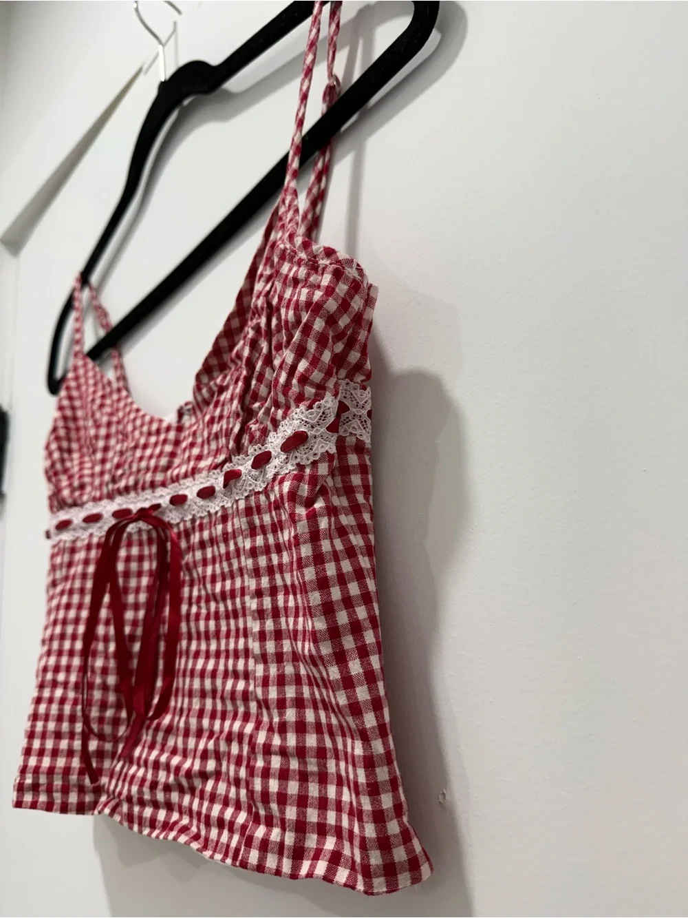 Princess Polly: Daydreaming Gingham Set Red / White - Size US 4